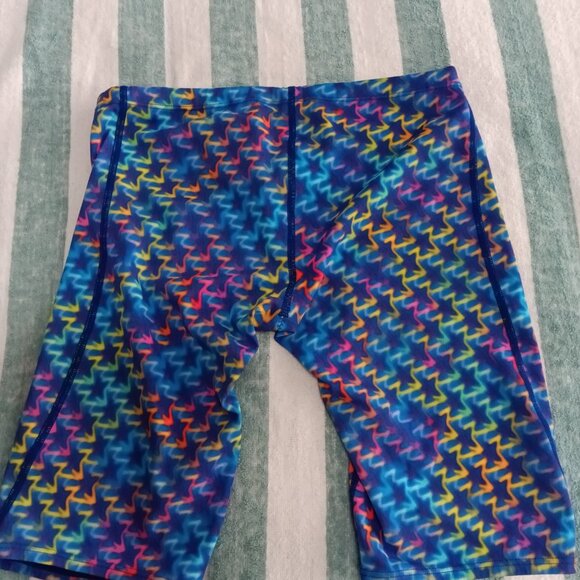 UNIQUE MIZUNO SWIM JAMMER, RAINBOW STARS, JAPANESE SIZE "L" (~32") (Pre-Owned) - Picture 2 of 8